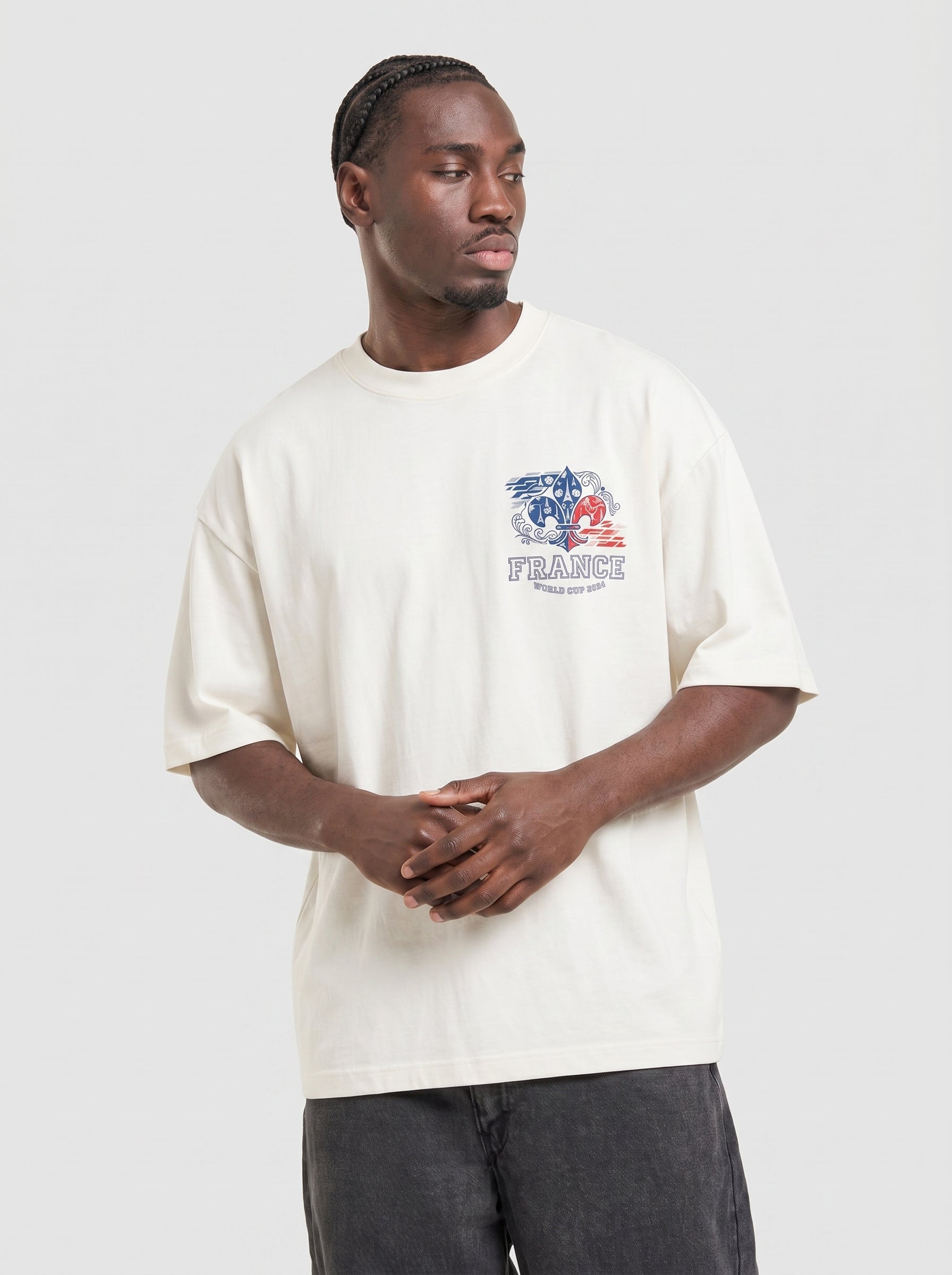 France World Cup 2026 T-Shirt | Vintage Rooster Design | Oversized Organic
