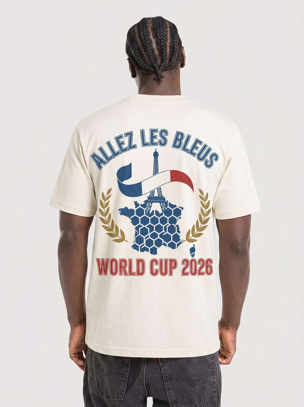 France World Cup 2026 T-Shirt | Vintage Rooster Design | Oversized Organic