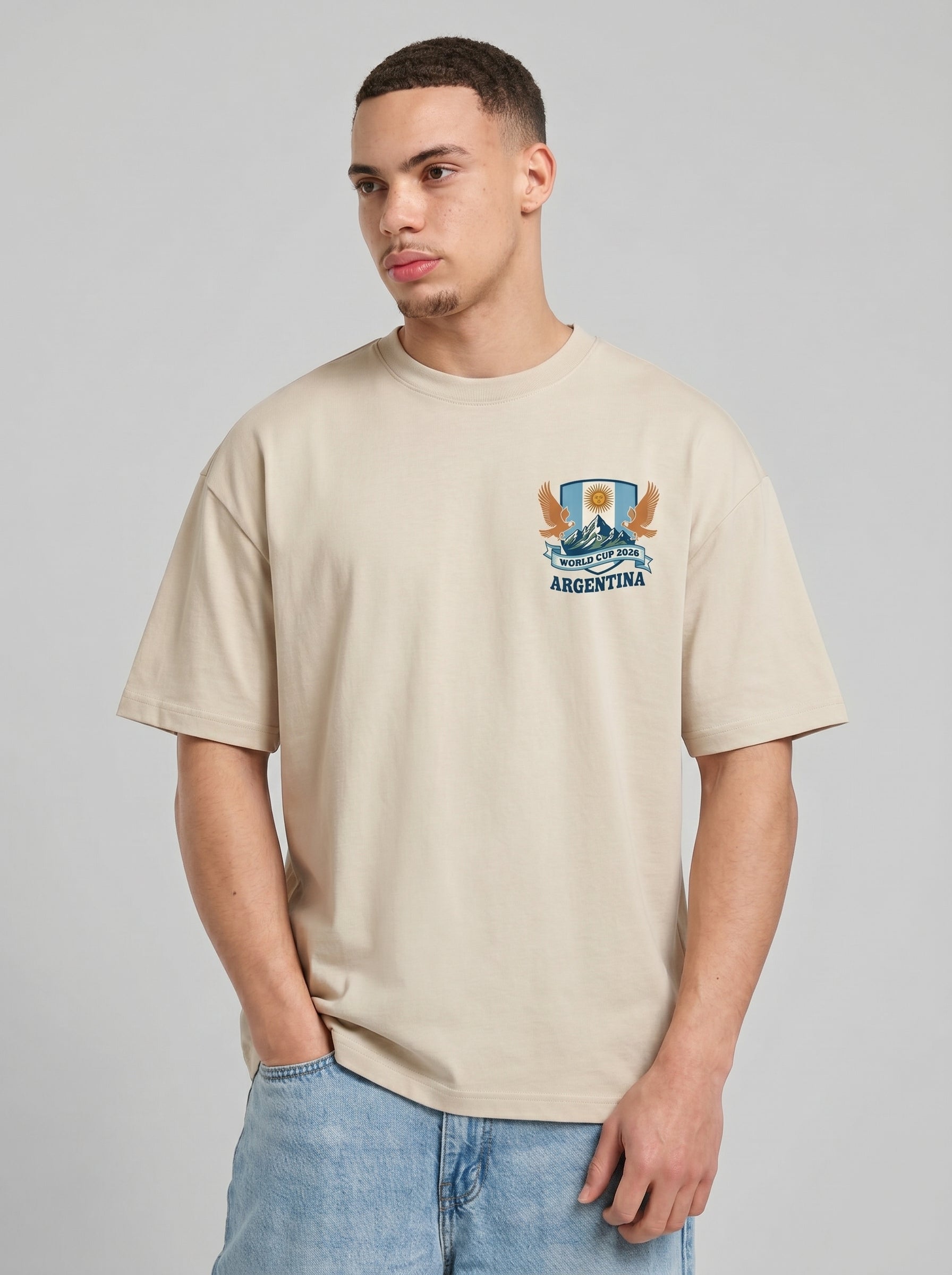 Argentina World Cup 2026 T-Shirt | Exclusive Heritage Design | Oversized Fit