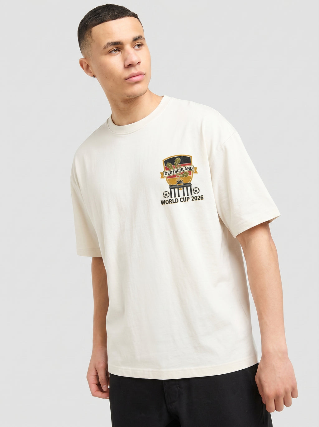 Germany World Cup 2026 T-Shirt | Eagle Crest Design | Beige Edition