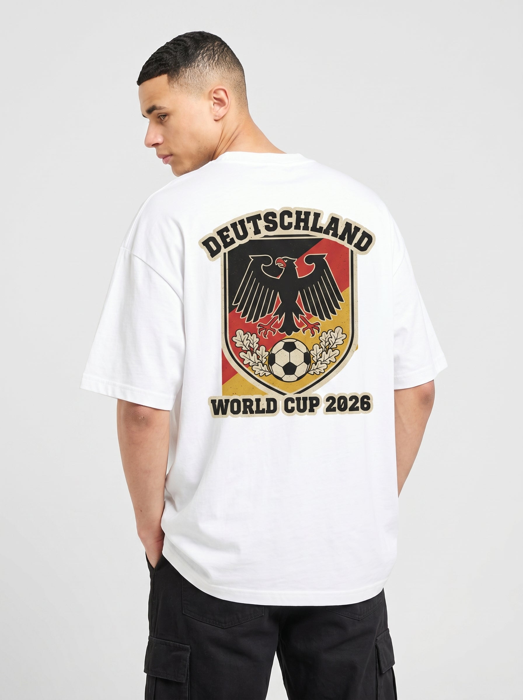 Germany World Cup 2026 T-Shirt | Eagle Crest Design | Beige Edition