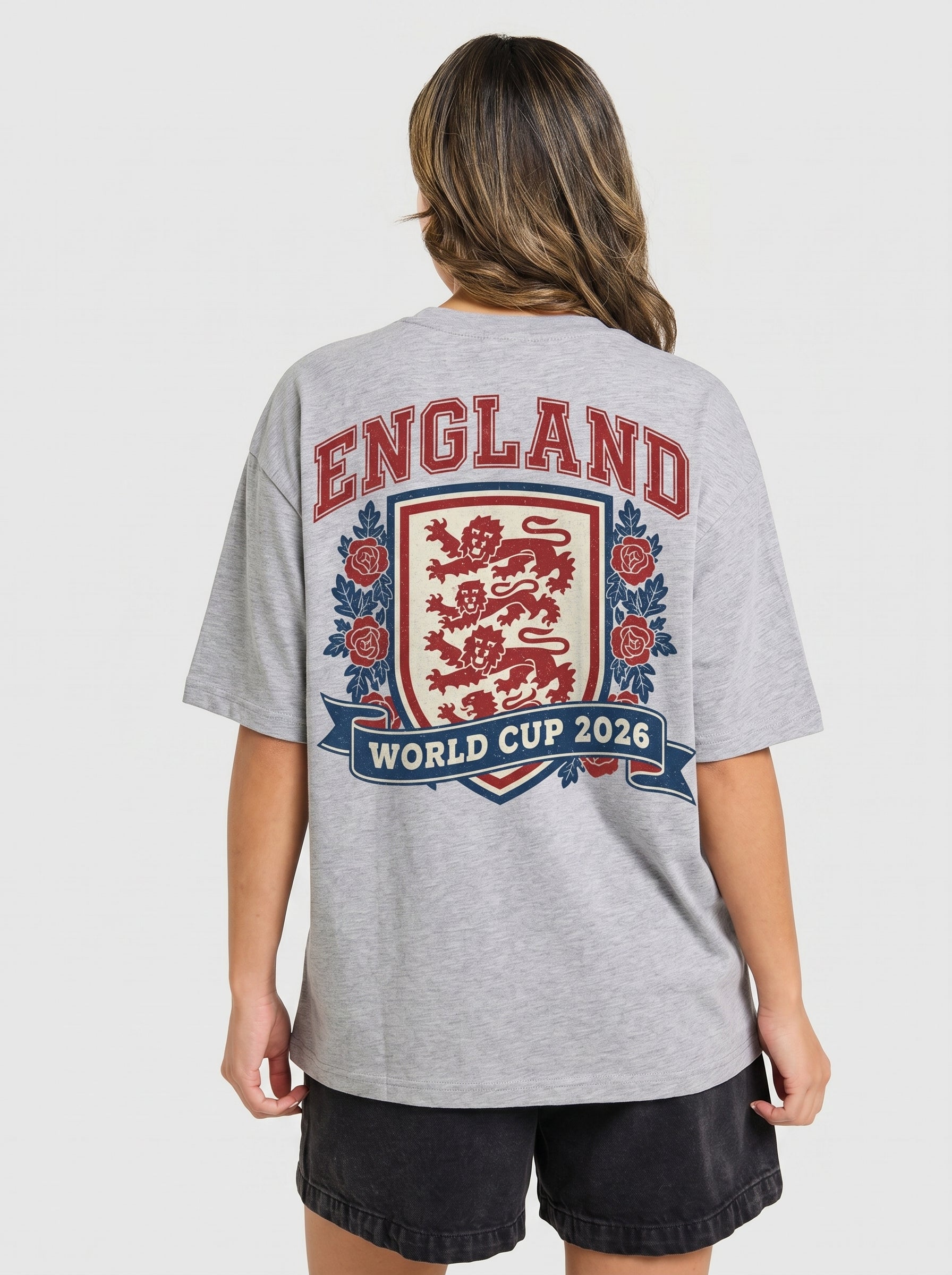 England World Cup 2026 T-Shirt | Heraldic Premium Design | Organic Cotton
