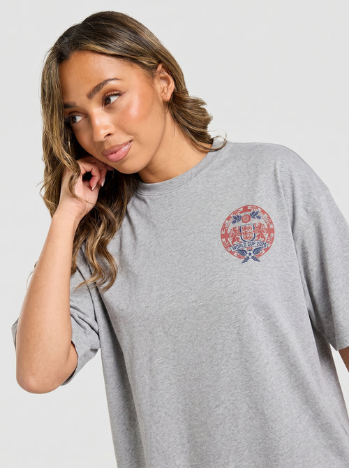 England World Cup 2026 T-Shirt | Heraldic Premium Design | Organic Cotton